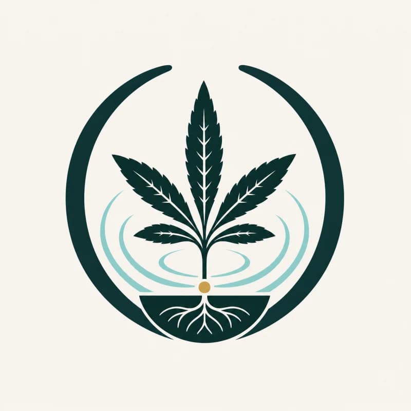CAPT symbol — a cannabis leaf in a spiral of water, with roots