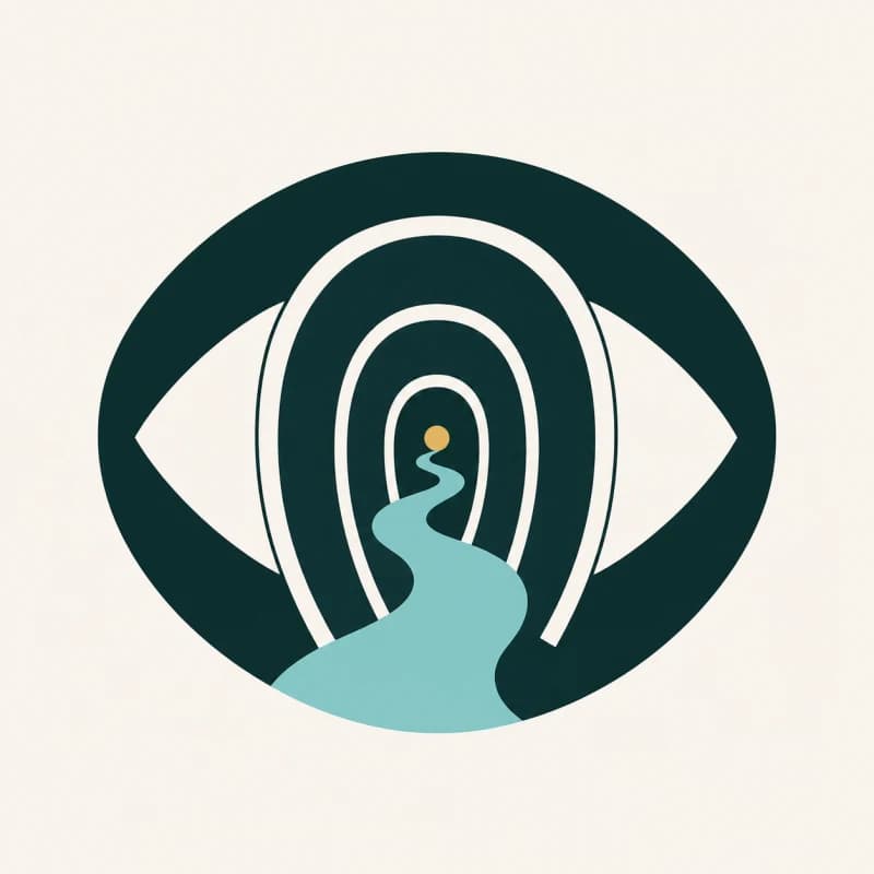 Hypnotherapy symbol — an eye with a spiral