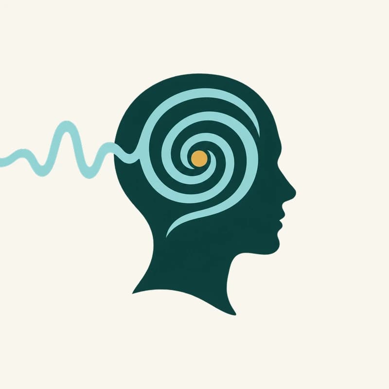 Precision NeuroHypnotherapy symbol — an eye with a spiral